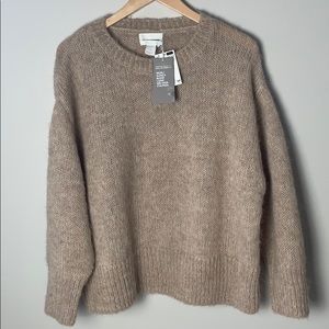 H&M Wool & Alpaca Blend Beige Boxy Sweater NWT L